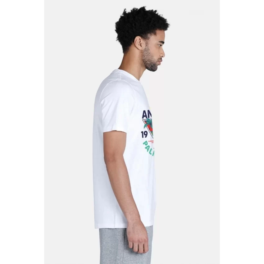 Generic Men's Casual Half sleeve Printed Polyester Crew Neck T-shirt (White) - Image 4
