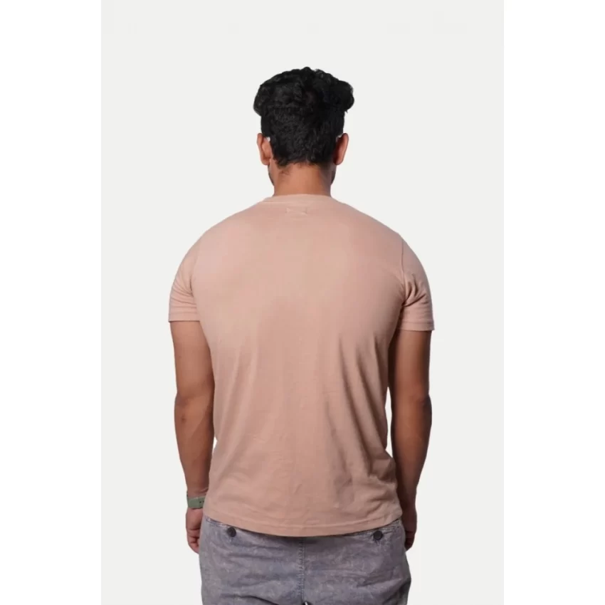 Generic Men's Casual Half sleeve Optimist Printed Cotton Crew Neck T-shirt (Pink) - Image 2