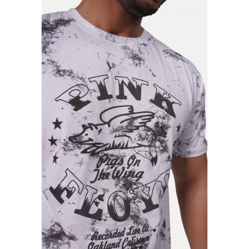Generic Men's Casual Half sleeve Printed Cotton Crew Neck T-shirt (White) - Image 3