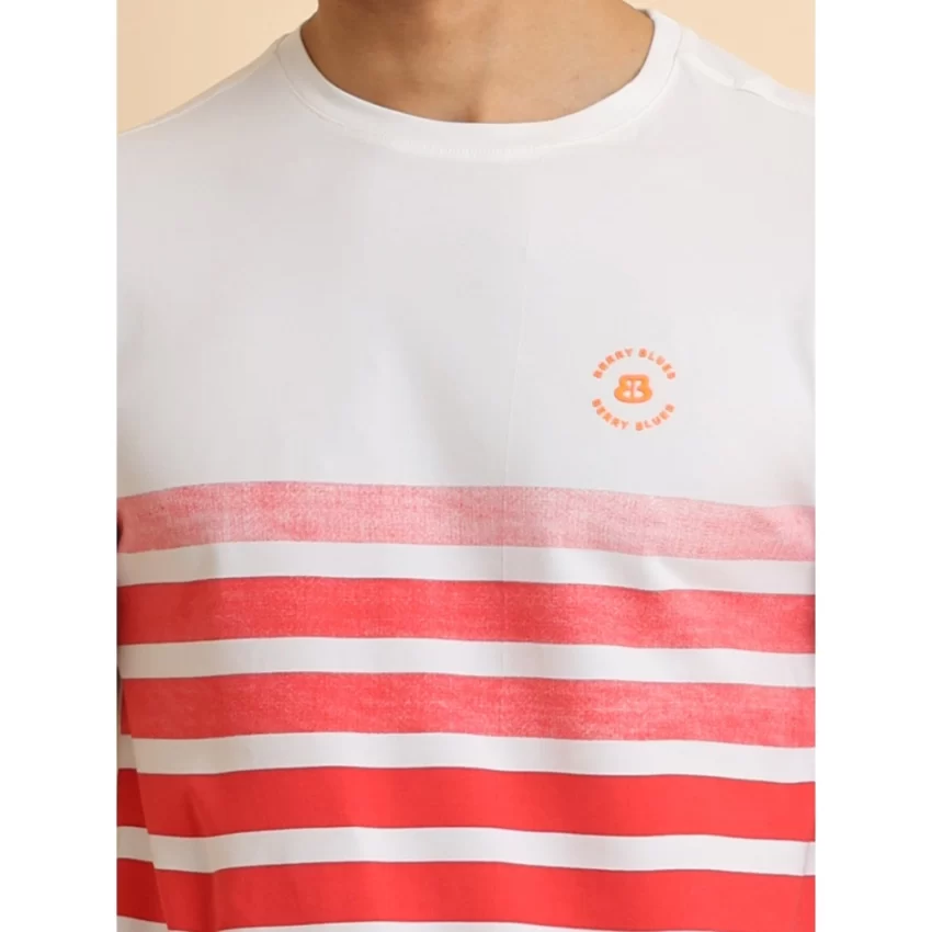 Generic Men's Casual Cotton Printed Round Neck Half Sleeve T-Shirt (Red) - Image 6