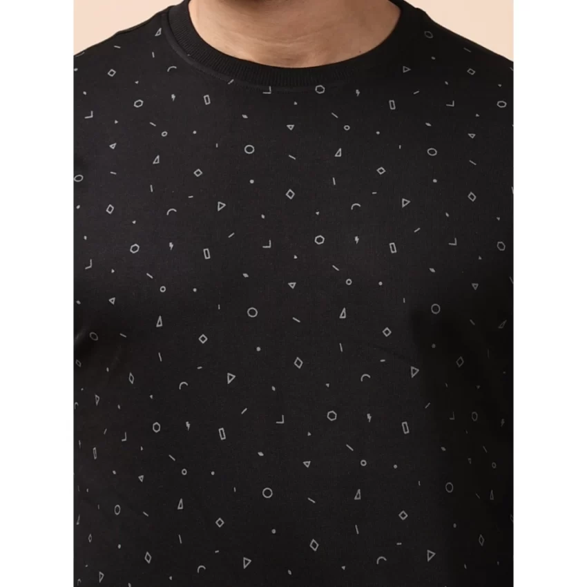 Generic Men's Casual Cotton Printed Round Neck Full Sleeve Sweat Shirt (Black) - Image 6