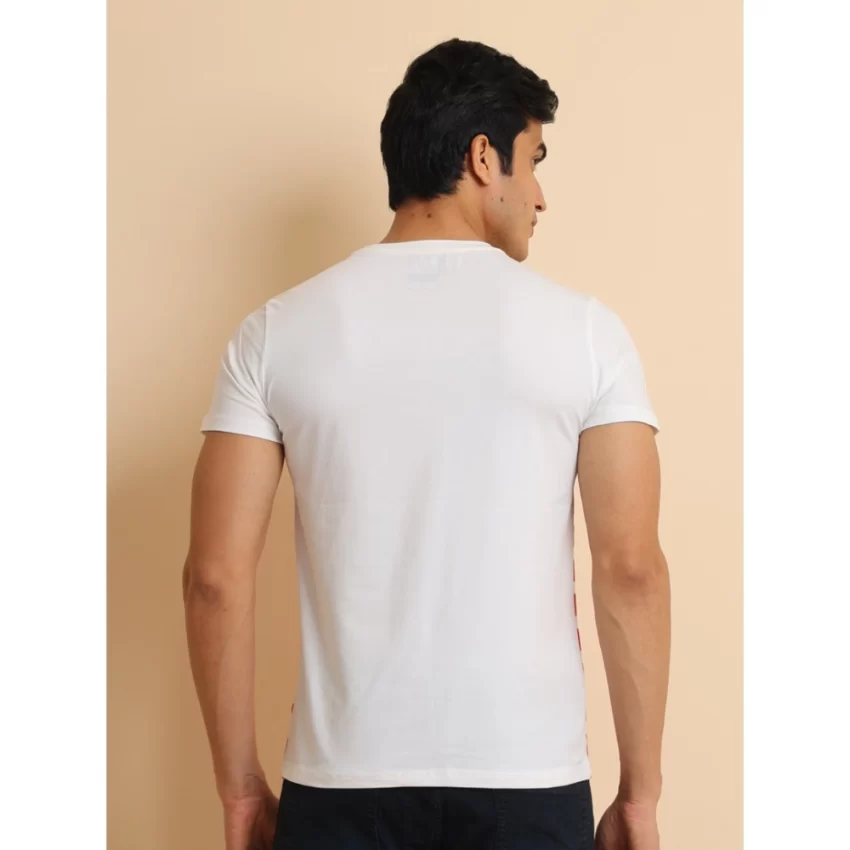 Generic Men's Casual Cotton Printed Round Neck Half Sleeve T-Shirt (Red) - Image 2