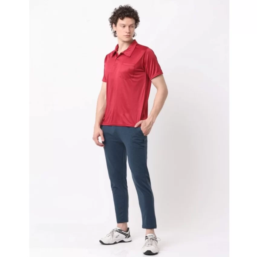 Generic Pack of 2 Men's Casual Cotton Blend Solid Short Sleeve Tshirts (Multicolor) - Image 3