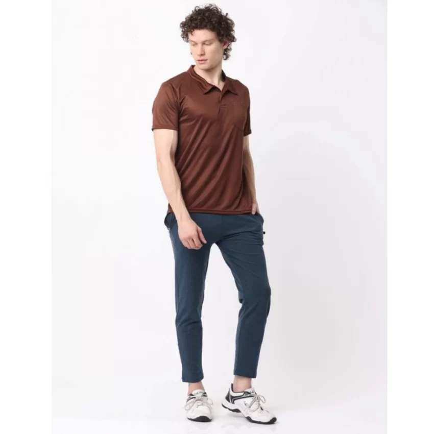 Generic Pack of 2 Men's Casual Cotton Blend Solid Short Sleeve Tshirts (Multicolor) - Image 3