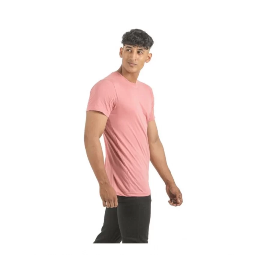 Generic Pack of 2 Men's Casual Cotton Solid Short Sleeve Tshirts (Multicolor) - Image 5