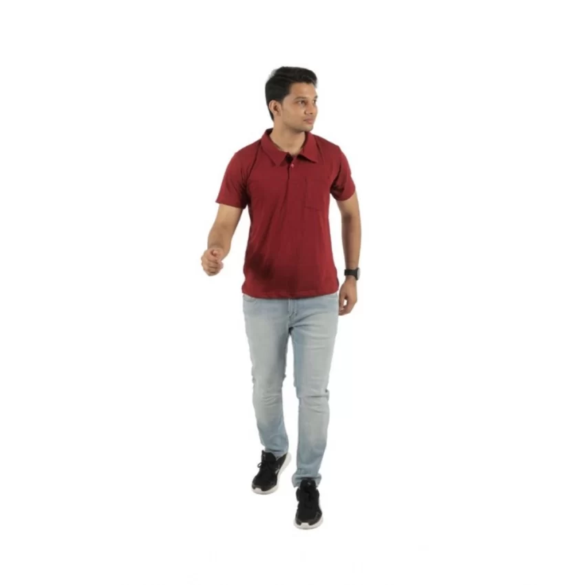 Generic Pack of 2 Men's Casual Cotton Solid Short Sleeve Tshirts (Multicolor) - Image 2