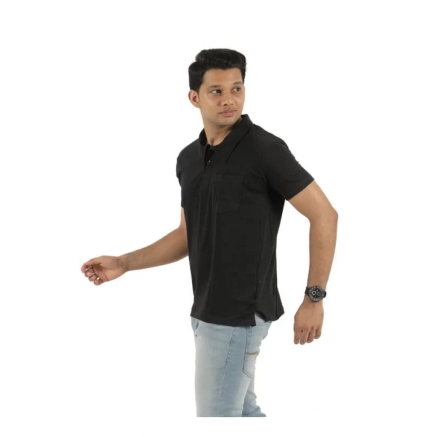 Generic Pack of 2 Men's Casual Cotton Solid Short Sleeve Tshirts (Multicolor) - Image 5