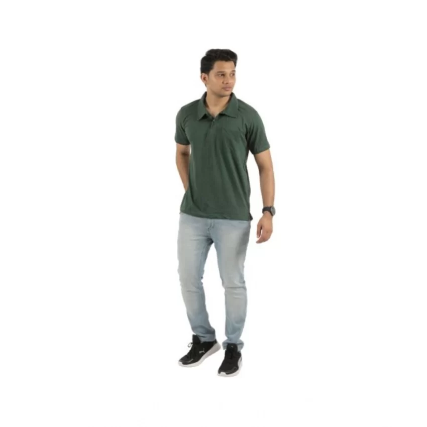 Generic Pack of 2 Men's Casual Cotton Solid Short Sleeve Tshirts (Multicolor) - Image 2