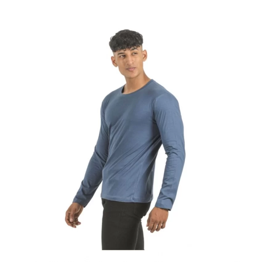 Generic Pack of 2 Men's Casual Cotton Solid Full Sleeve Tshirts (Multicolor) - Image 3