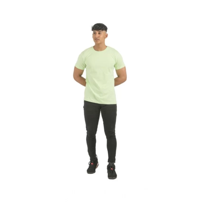 Generic Pack of 2 Men's Casual Cotton Solid Short Sleeve Tshirts (Multicolor) - Image 2
