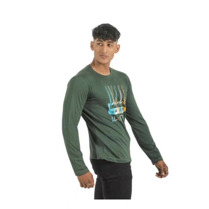 Generic Pack of 2 Men's Casual Cotton Printed Full Sleeve Tshirts (Multicolor) - Image 4