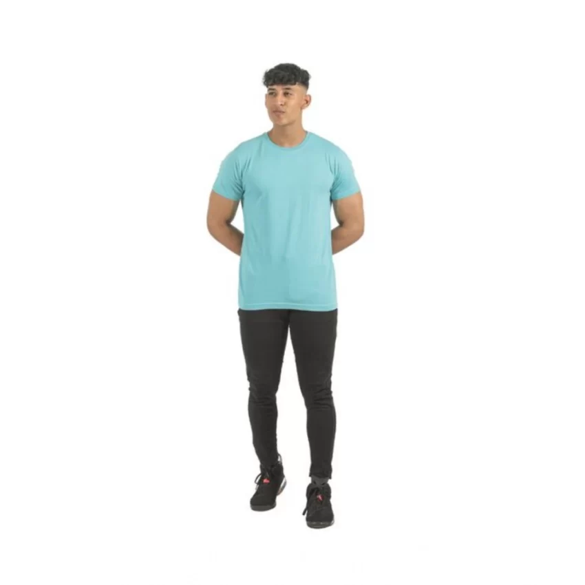 Generic Pack of 2 Men's Casual Cotton Solid Short Sleeve Tshirts (Multicolor) - Image 2