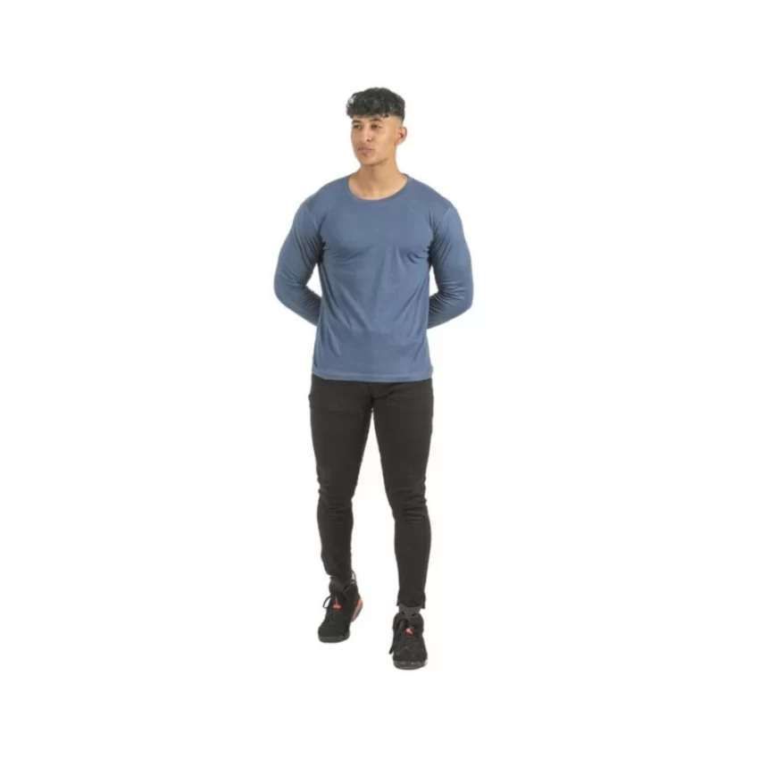 Generic Pack of 2 Men's Casual Cotton Solid Full Sleeve Tshirts (Multicolor) - Image 2