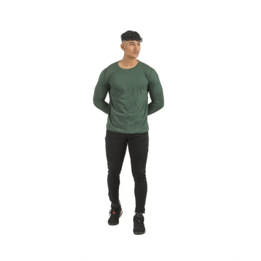 Generic Pack of 2 Men's Casual Cotton Solid Full Sleeve Tshirts (Multicolor) - Image 2