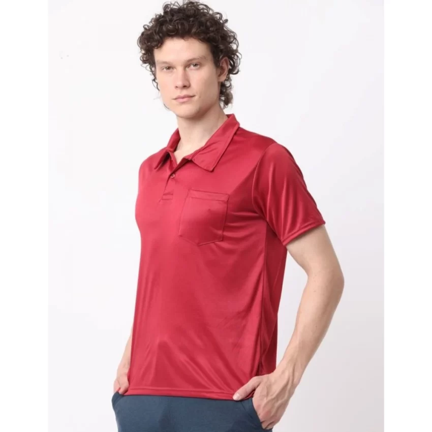 Generic Pack of 2 Men's Casual Cotton Blend Solid Short Sleeve Tshirts (Multicolor) - Image 3
