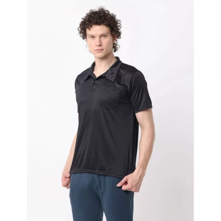 Generic Pack of 2 Men's Casual Cotton Blend Solid Short Sleeve Tshirts (Multicolor) - Image 4