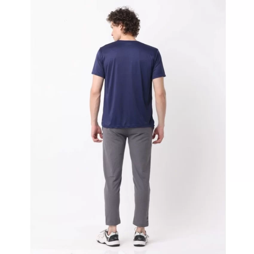 Generic Pack of 2 Men's Casual Polyester Blend Solid Short Sleeve Tshirts (Multicolor) - Image 3