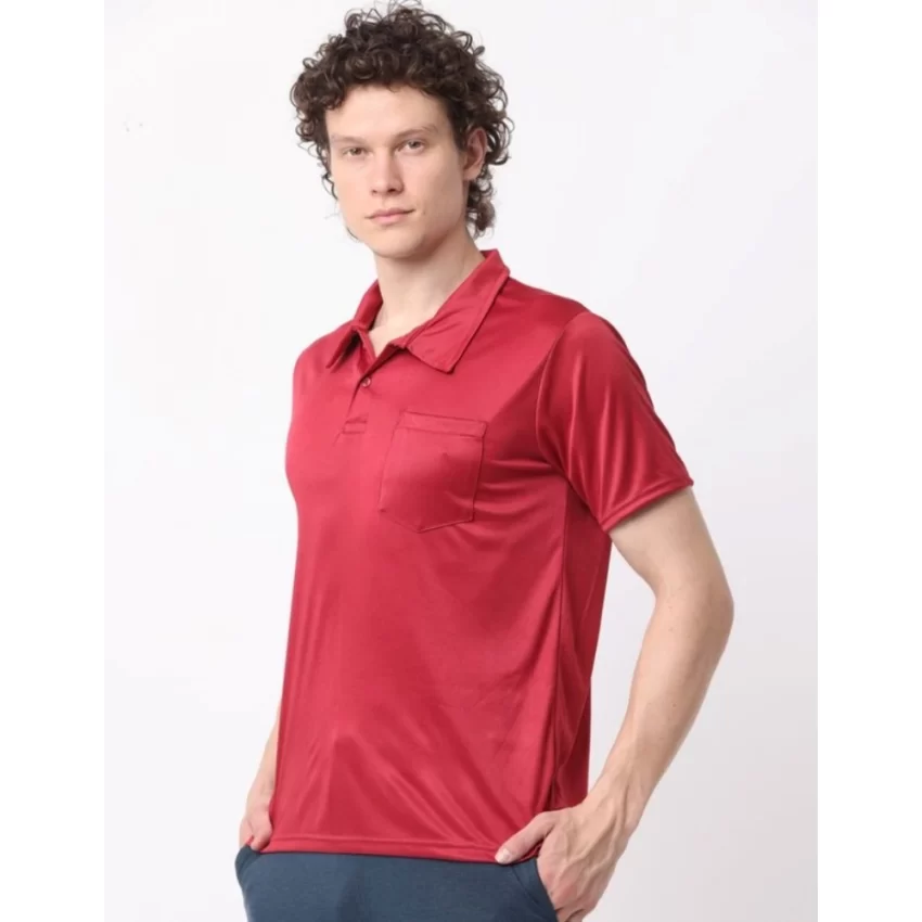 Generic Pack of 2 Men's Casual Cotton Blend Solid Short Sleeve Tshirts (Multicolor) - Image 2
