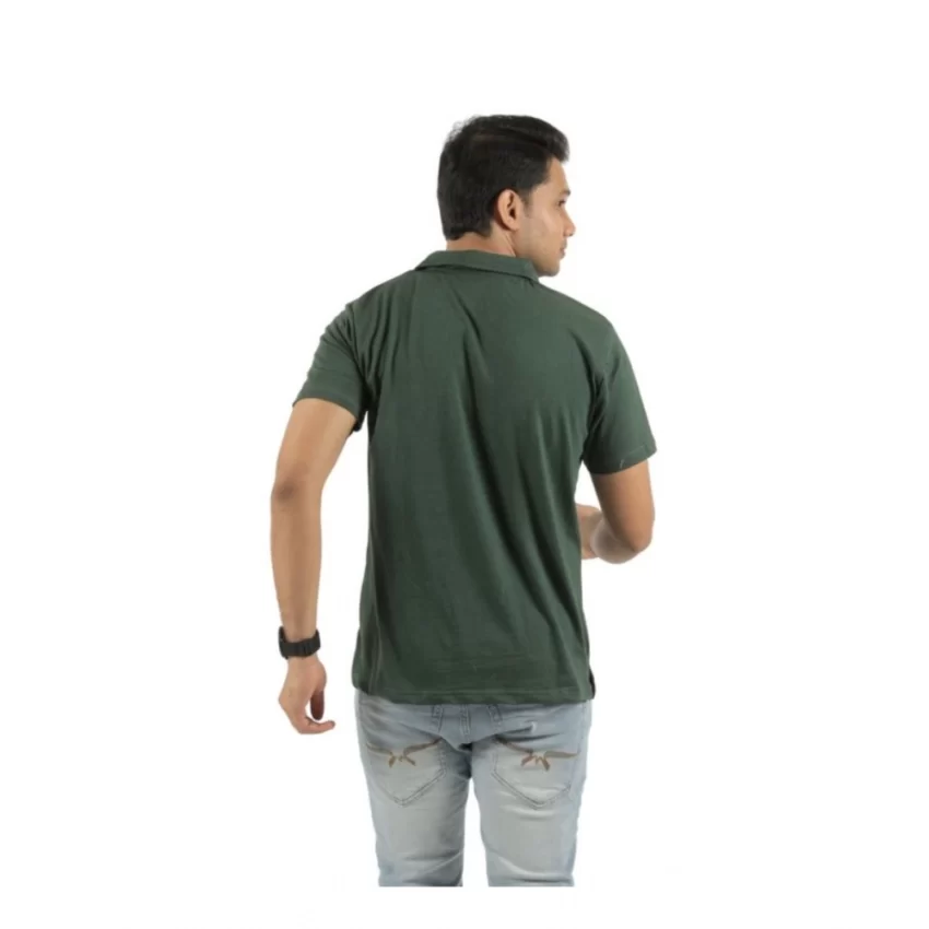 Generic Pack of 2 Men's Casual Cotton Solid Short Sleeve Tshirts (Multicolor) - Image 3