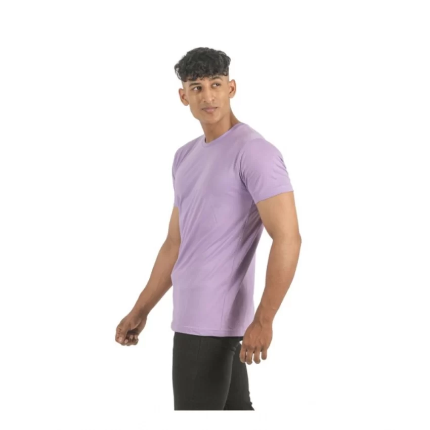 Generic Pack of 2 Men's Casual Cotton Solid Short Sleeve Tshirts (Multicolor) - Image 4