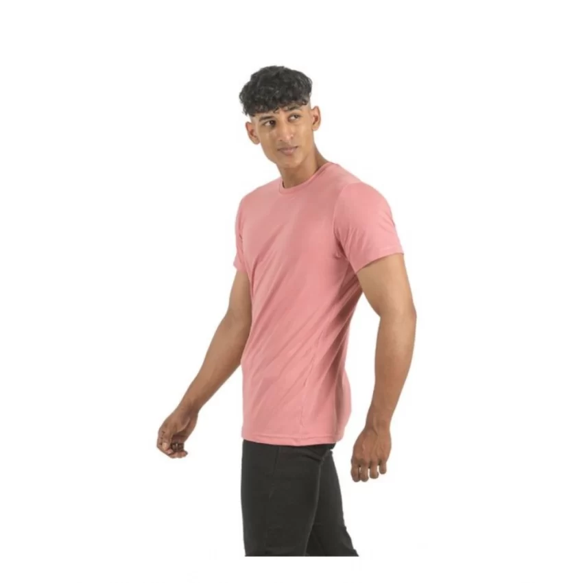 Generic Pack of 2 Men's Casual Cotton Solid Short Sleeve Tshirts (Multicolor) - Image 4