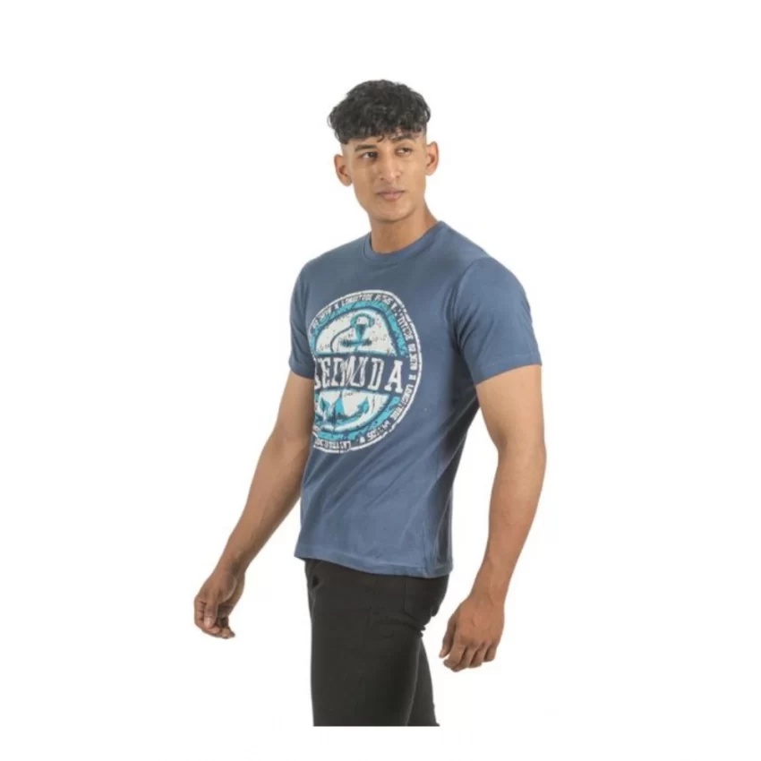 Generic Pack of 2 Men's Casual Cotton Printed Short Sleeve Tshirts (Multicolor) - Image 4